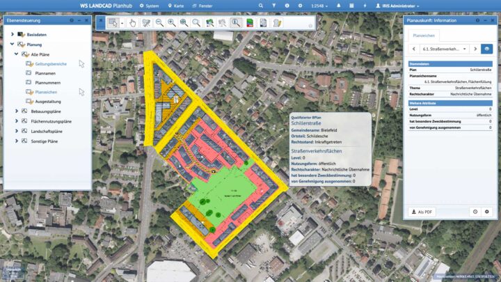 WS LANDCAD Planhub für die webbasierte Bereitstellung und Auswertung von Plänen