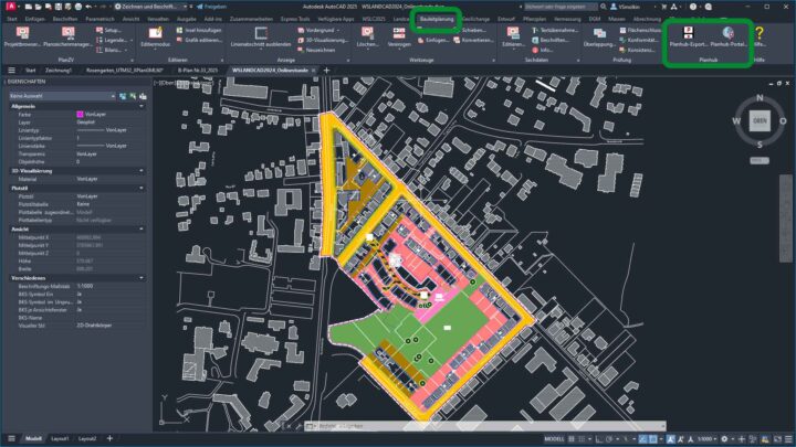 WS LANDCAD Planhub - Aufrufbar über das Modul Bauleitplanung