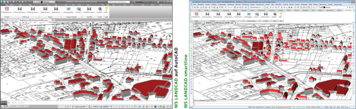 CityGML-Import in WS LANDCAD GeoXchange auf AutoCAD und auf BricsCAD